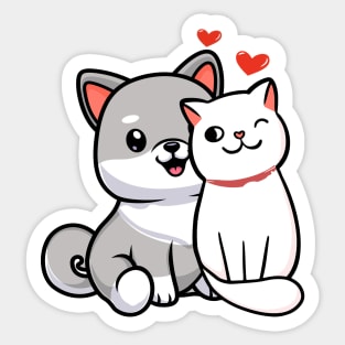 Cat And Dog Naptime Is My Happy Hour Sticker